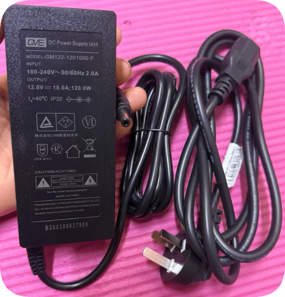*Brand NEW*GVE GM122-1201000-F 12.0V 10.0A 120.0W 5.5x2.5mm Round Connector Power Supply